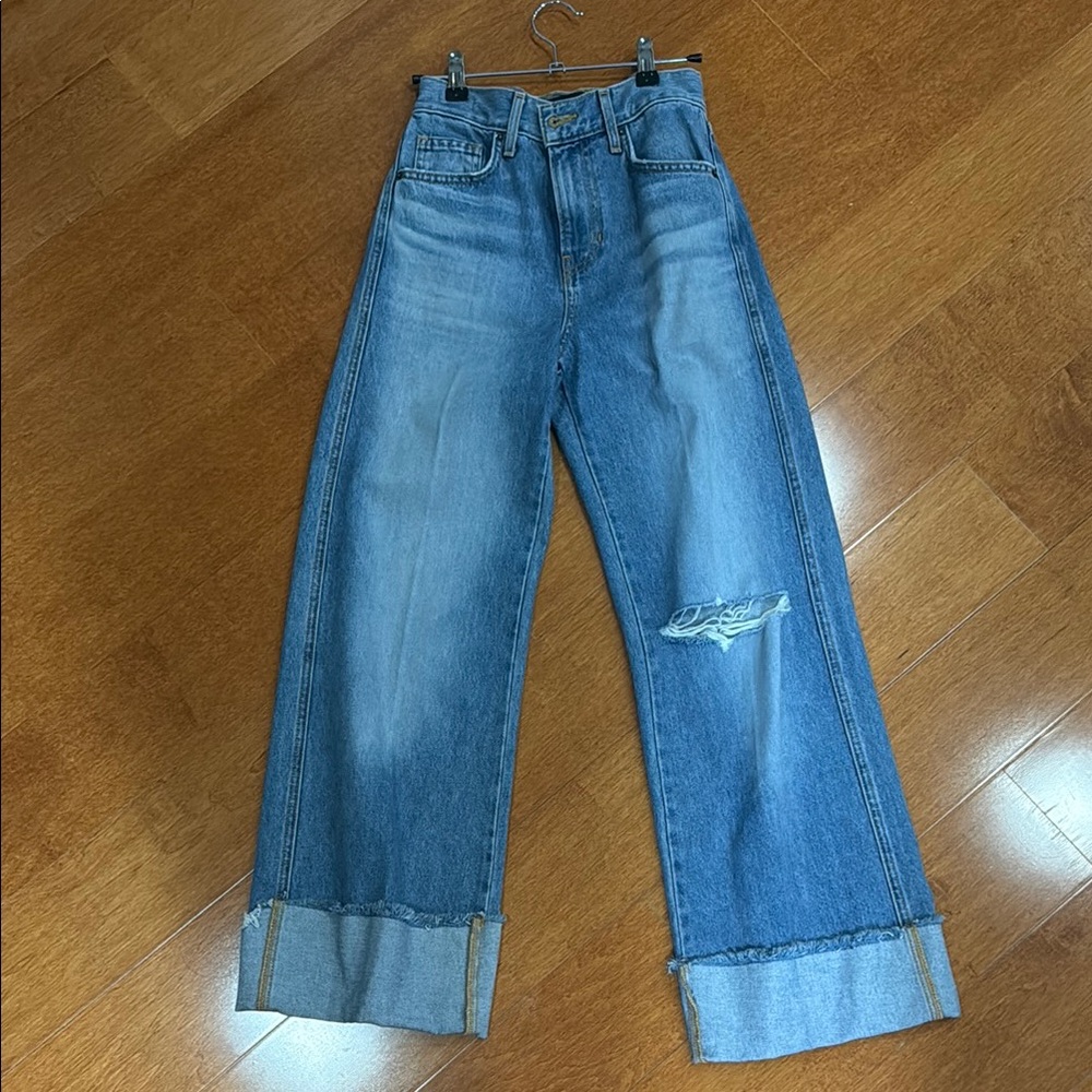 [Veronica Beard] Blue Flare Wide -Leg Jeans